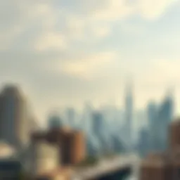 A skyline view of Dubai showcasing modern architecture