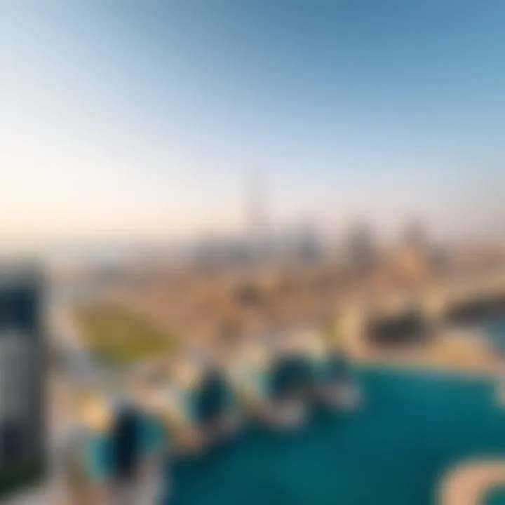 Aerial view of Dubai skyline showcasing luxury properties
