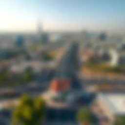 Aerial view of Al Sufouh Road showcasing its connectivity