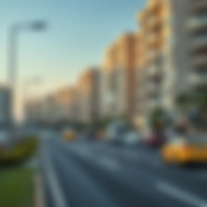 Visual representation of residential growth along Al Sufouh Road