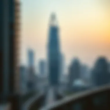 Urban Integration of Arc Tower B in Dubai's Landscape Surrounding urban landscape integrating Arc Tower B