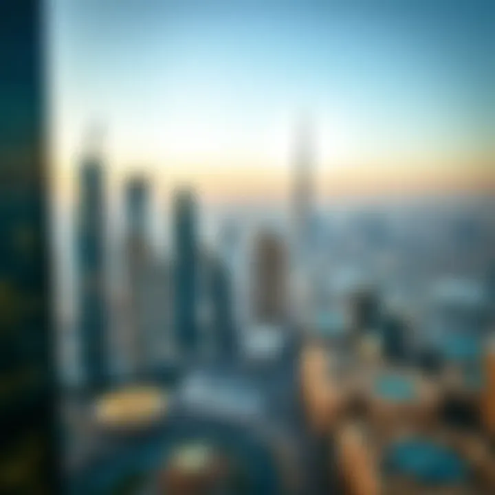 Panoramic view of Dubai's skyline from Centrium Towers