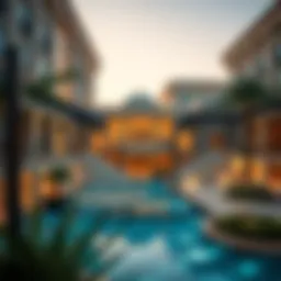 Stunning view of Al Gurm Plaza showcasing its architectural brilliance