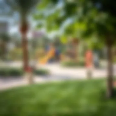 Community amenities such as parks and recreational areas in Damac Hills 2