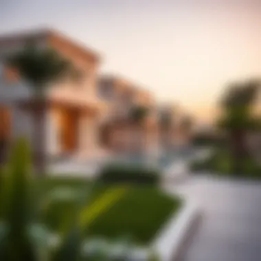 Modern architecture of villas reflecting the elegance of Damac Hills 2