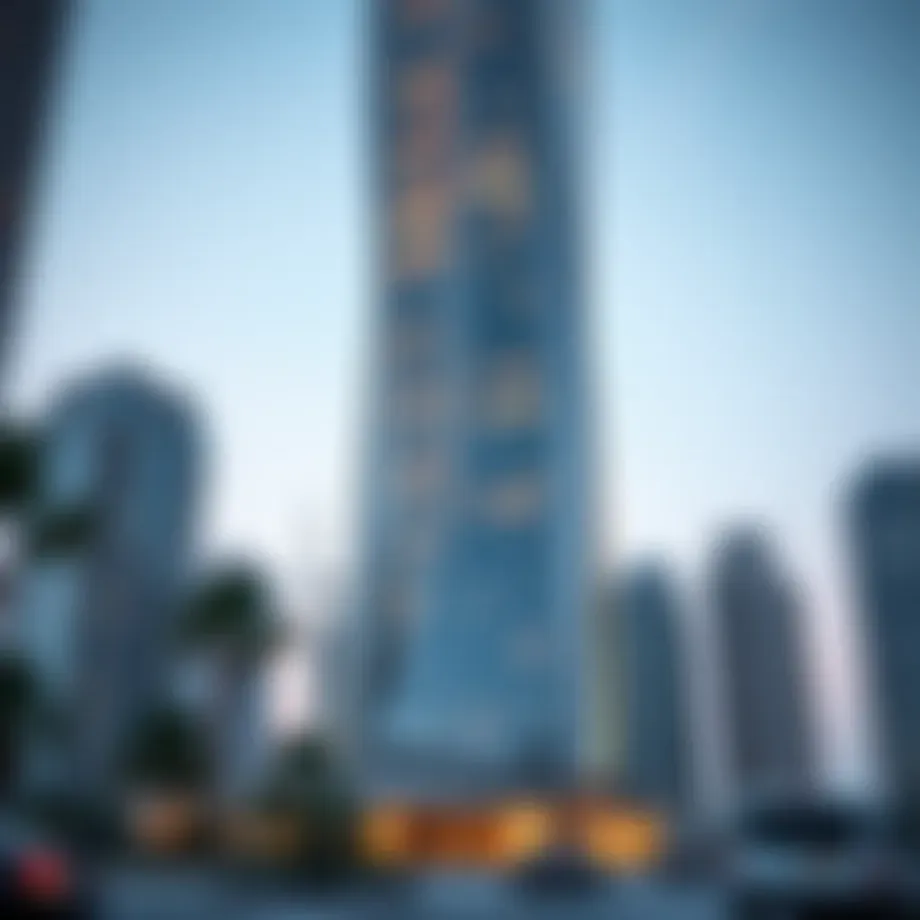 Architectural rendering of the DaVinci Tower showcasing its sleek design