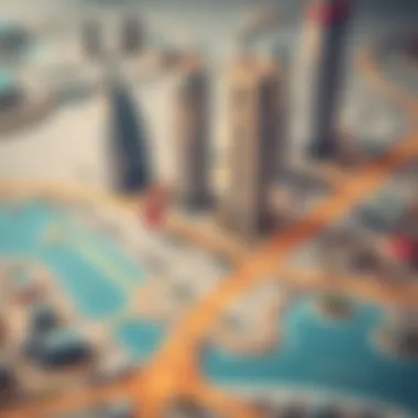 Map highlighting the strategic location of Deira City Center in Dubai