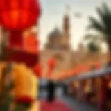 Festive decorations symbolizing Eid in the UAE