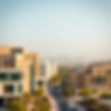 Modern Architecture of Al Nahda A panoramic view of Al Nahda showcasing its modern architecture and skyline.