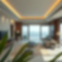 Elegant living space within Bay Villas