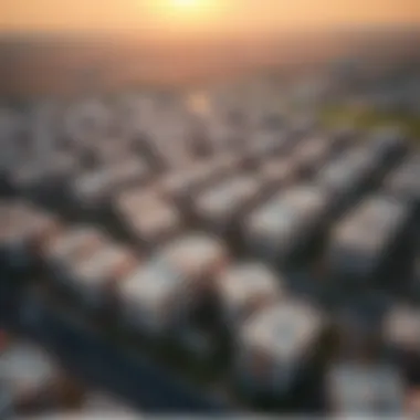 Aerial view of Al Nahda highlighting residential areas