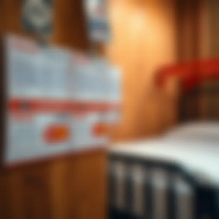 A close-up of pricing structures displayed at a bed space facility, indicating affordability and options.