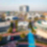 A panoramic view of Sports City showcasing its architectural beauty.