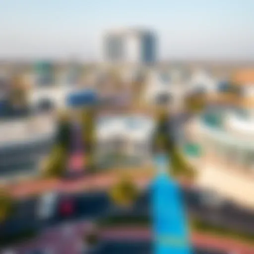 A panoramic view of Sports City showcasing its architectural beauty.
