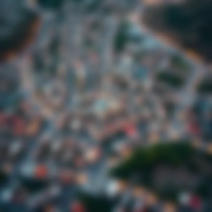 Aerial Perspective of قصر الهند and Its Environment Aerial view of قصر الهند and its surrounding environment