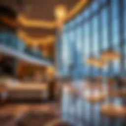 Luxurious hotel lobby in Dubai