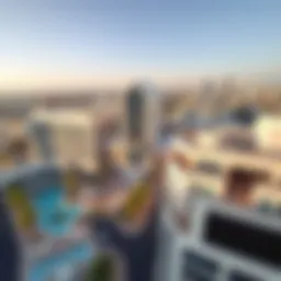 Aerial view of Dubai Liwan showcasing its modern architecture
