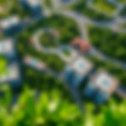 Aerial view of Park Horizon showcasing its lush greenery