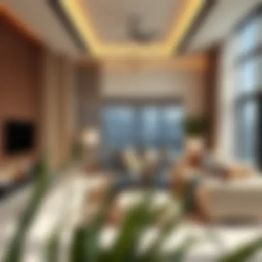 Elegant family room showcasing modern design elements