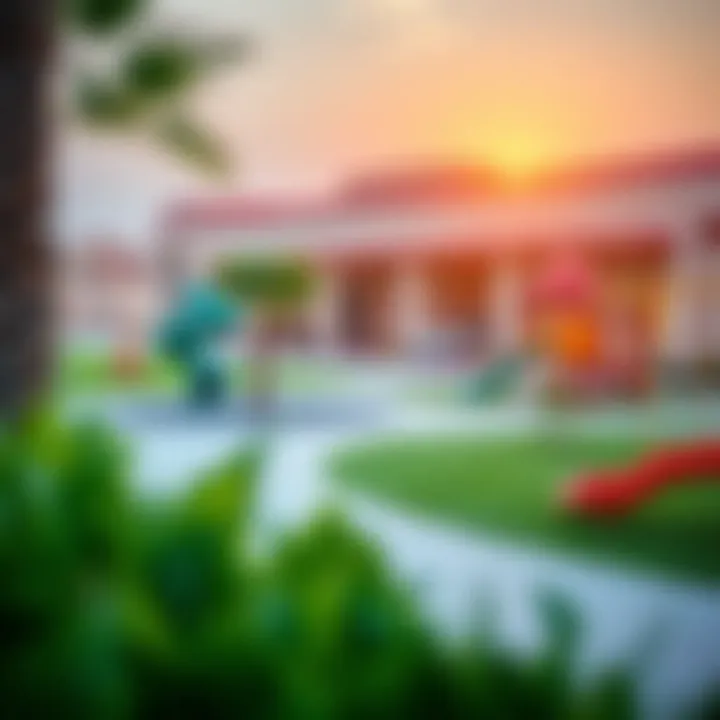 Community amenities including park and playground in Dubai