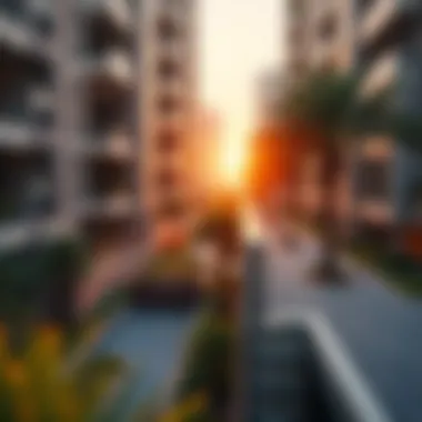 Modern urban landscape highlighting the integration of nature within Dubai's urban environment