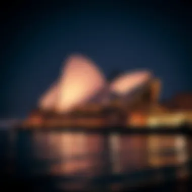 The striking silhouette of the Dubai Opera at night