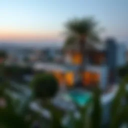 Panoramic view of Jumeirah Hills showcasing luxury villas