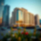 Vibrant street view of Khalifa Bin Zayed Street showcasing modern architecture