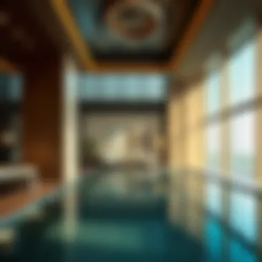 Interior amenities of Pinnacle Building highlighting luxury living