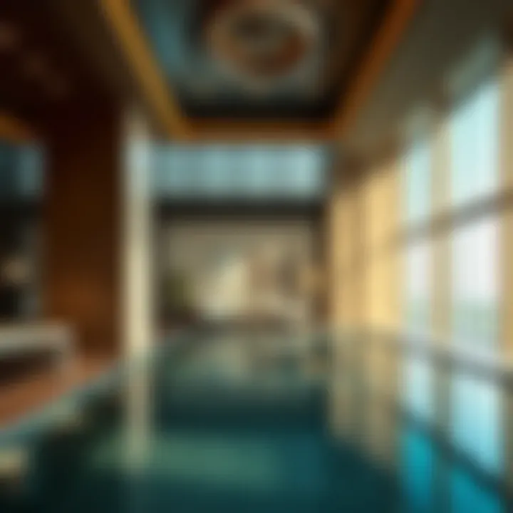 Interior amenities of Pinnacle Building highlighting luxury living