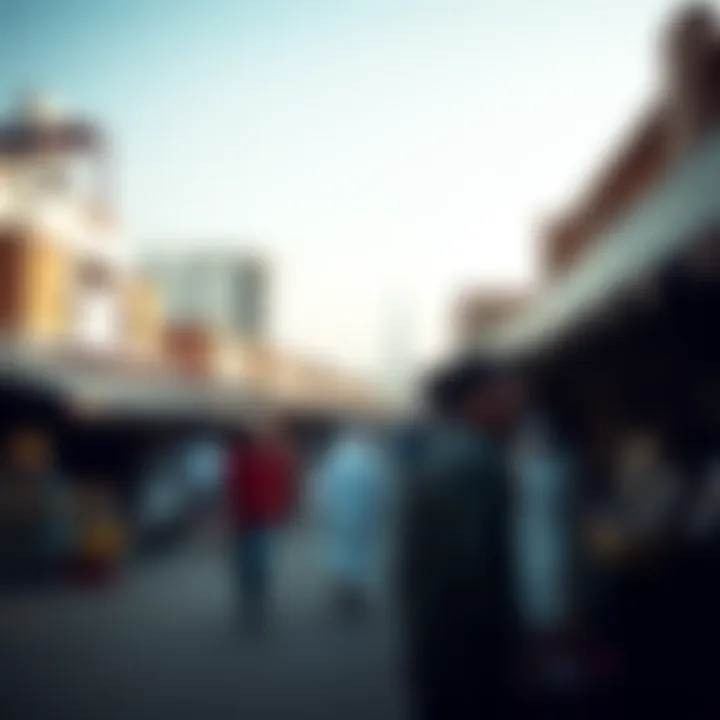 Vibrant market scene in Rashidiya 3 depicting local commerce