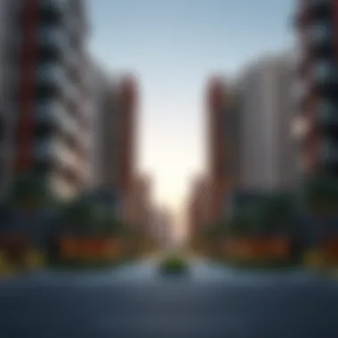 Modern apartment buildings in Rashidiya 3 highlighting architectural design