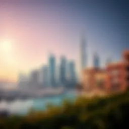 Dubai skyline showcasing luxury properties