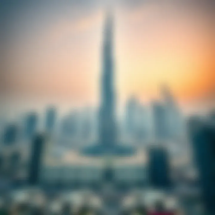 Al Fakhama Tower and Dubai Skyline Stunning view of Al Fakhama Tower against the Dubai skyline