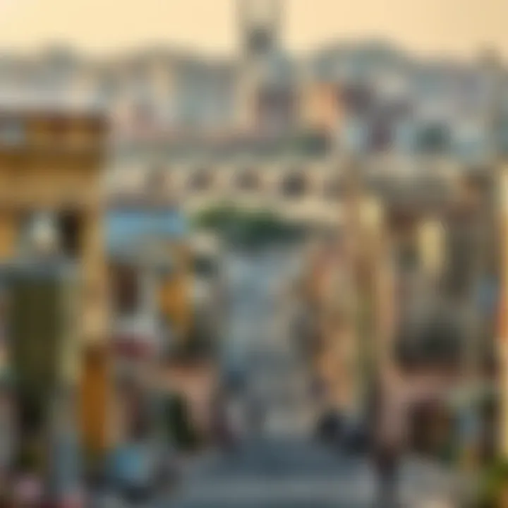 Lively Neighborhood Around Al Khail Gate Vibrant neighborhood surrounding Al Khail Gate