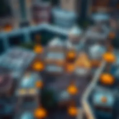 Aerial view of Dubai's Old City showcasing the blend of traditional and modern architecture.