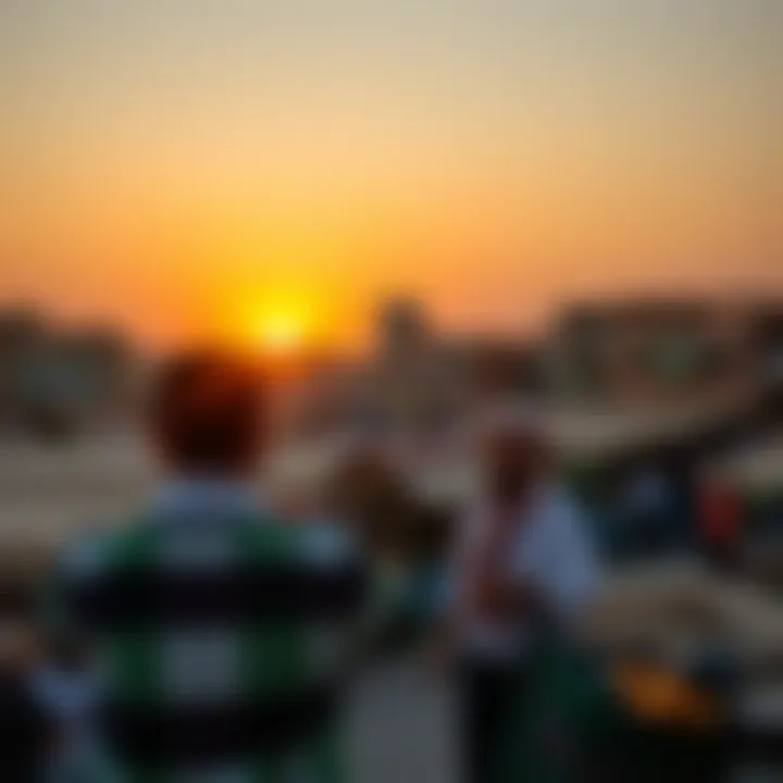 Cultural Significance of the Old Souk at Sunset Sunset view over the Old Souk, highlighting its cultural significance