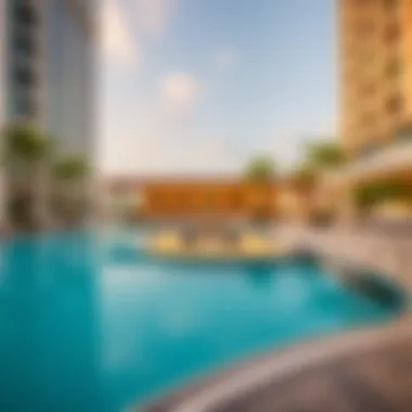 Amenities at Park Gate Residence Tower B, showcasing the pool area