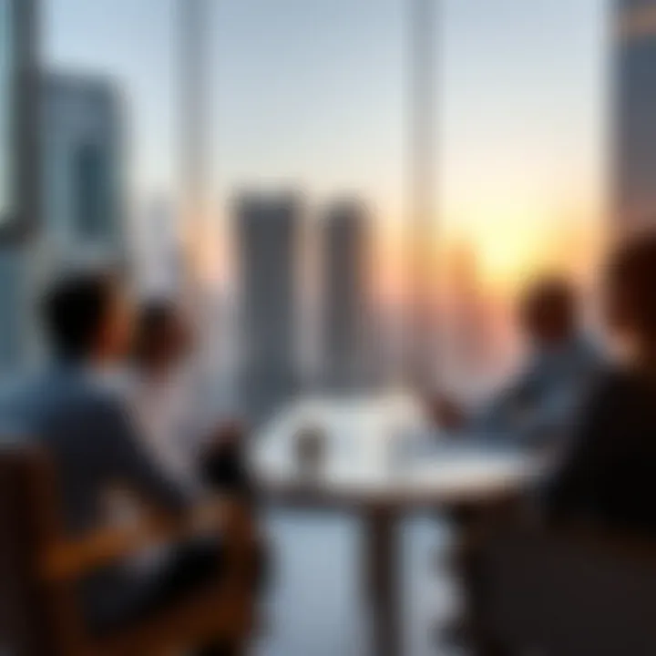 Real estate professionals discussing investment strategies