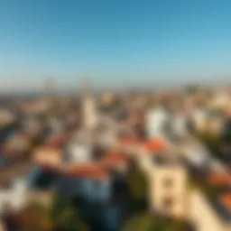 A panoramic view of قرية الشعب showcasing its unique architecture and vibrant community spaces