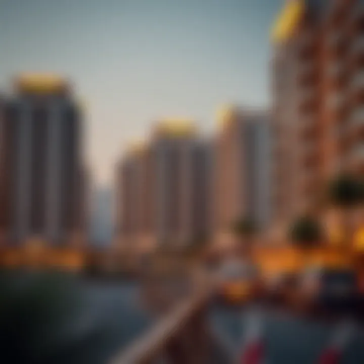 Luxurious residential buildings in West Bay, Dubai