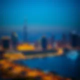Stunning skyline of West Bay showcasing modern architecture