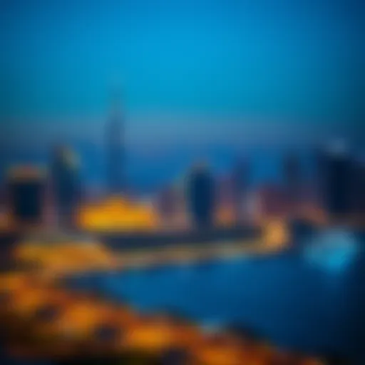 Stunning skyline of West Bay showcasing modern architecture