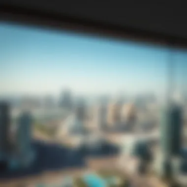 Panoramic city skyline view from Windsor Manor Tower