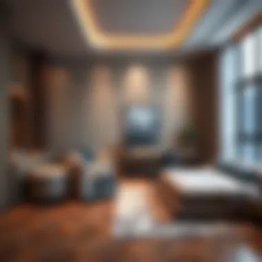 Chic and stylish bedroom interior featuring innovative design trends