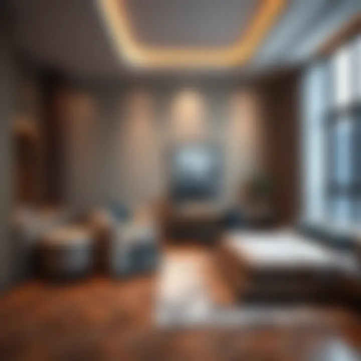 Chic and stylish bedroom interior featuring innovative design trends