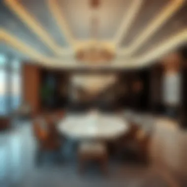 Sophisticated dining area that reflects Dubai's design innovation