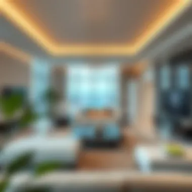 Luxurious interior design of a modern living space in Dubai