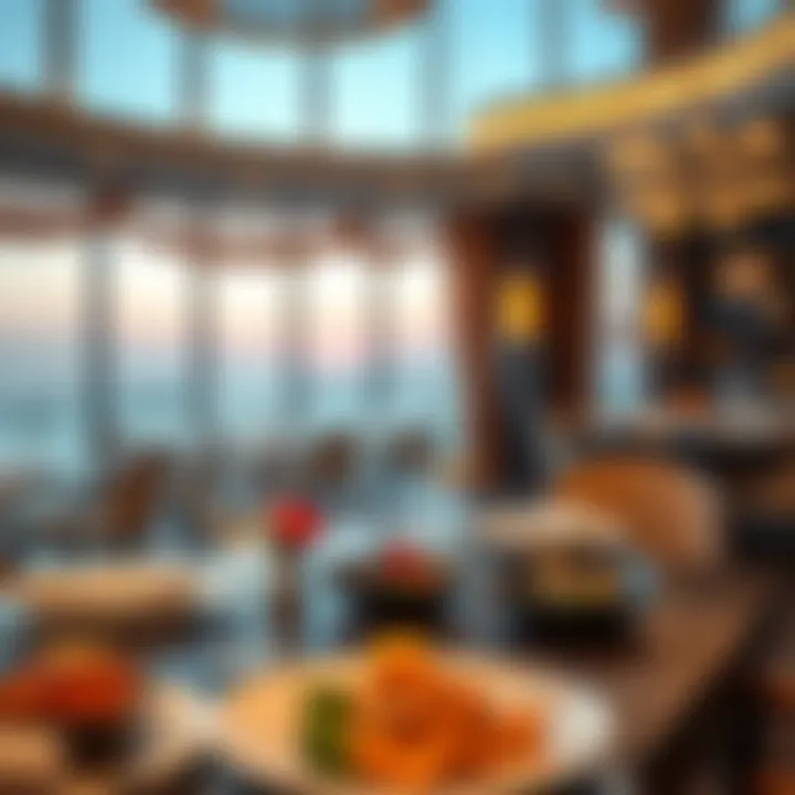 Gourmet Fine Dining Experience An elegant fine dining setup highlighting gourmet delicacies