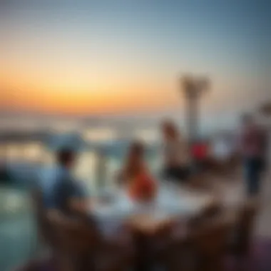 The Dining Scene at Jumeirah Beach Residence A panoramic view of Jumeirah Beach Residence restaurants overlooking the waterfront